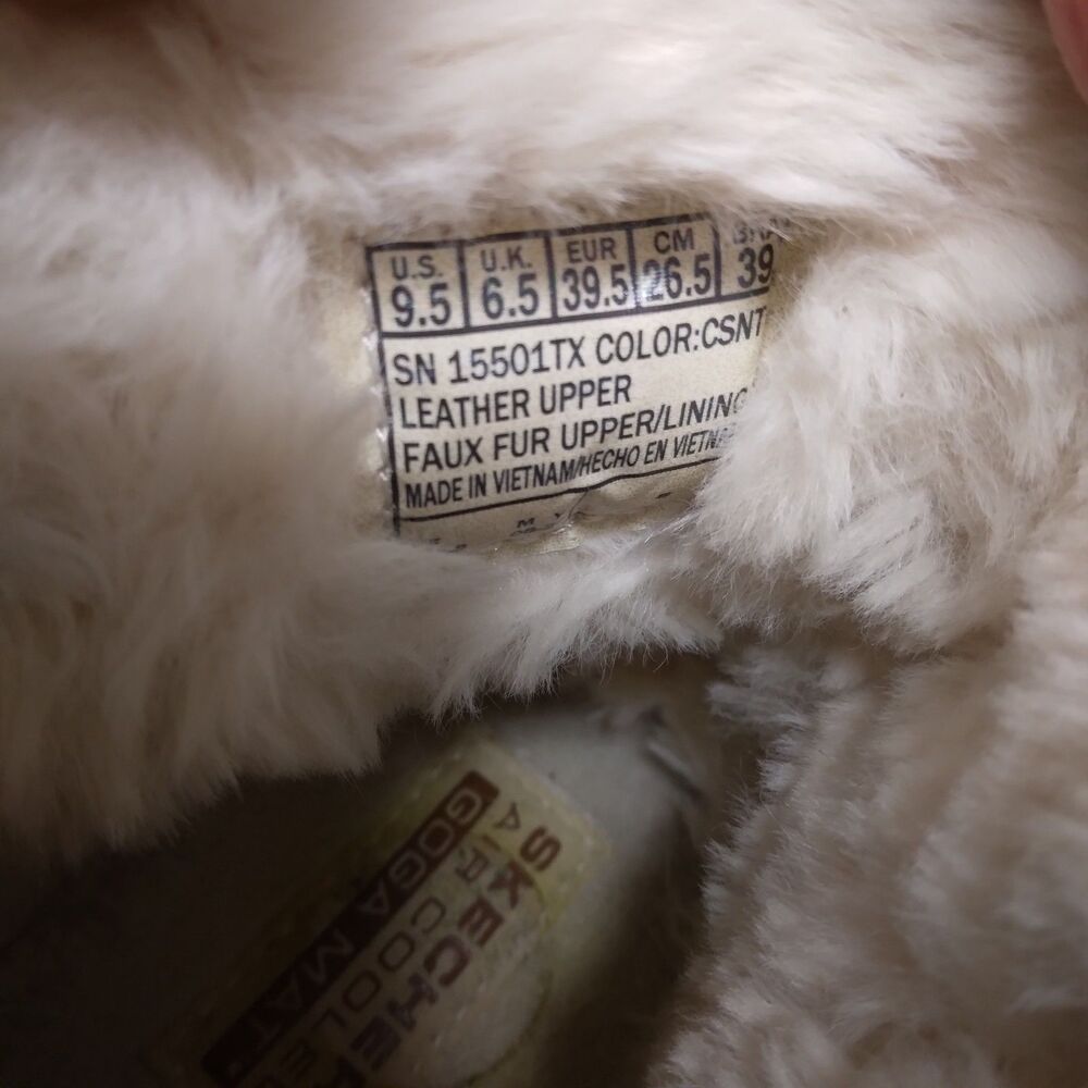 Skechers On the Go Joy Suede Booties Womens 9.5 Tan Pull On Faux Fur Lined - Picture 5 of 8